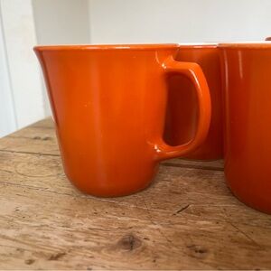 Pyrex Burnt Orange Vintage Mug Set of 5